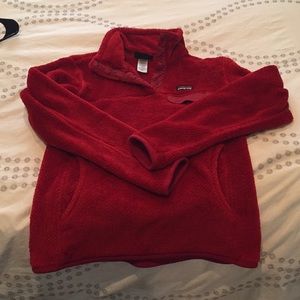 Red Patagonia Pullover Jacket